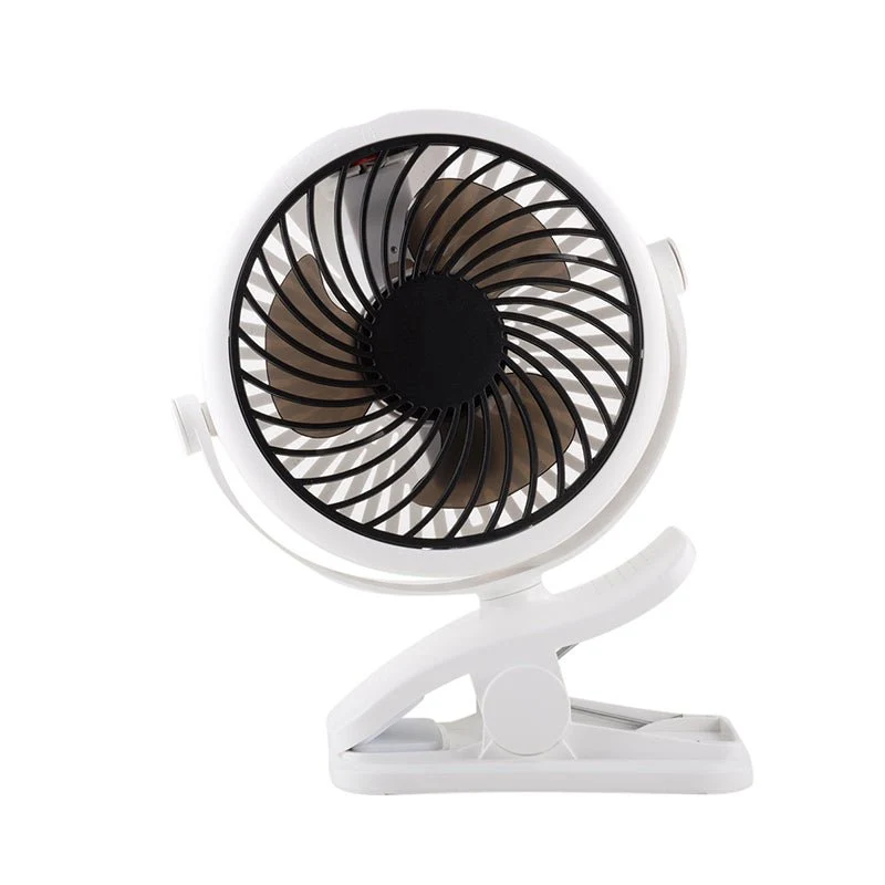 Klemm Ventilator tragbar mit Akku und 360° Rotation