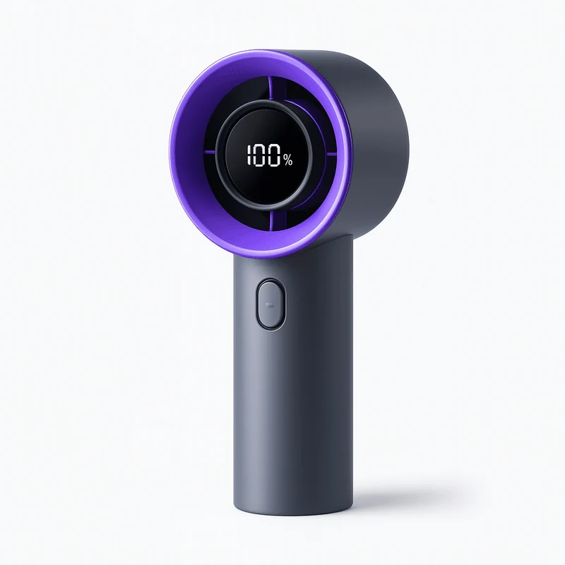 Handventilator tragbar mit Akku und LED-Anzeige