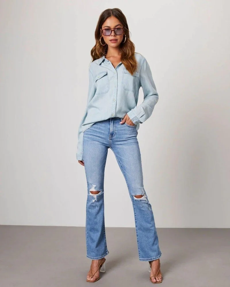 Klassisches Jeanshemd Damen
