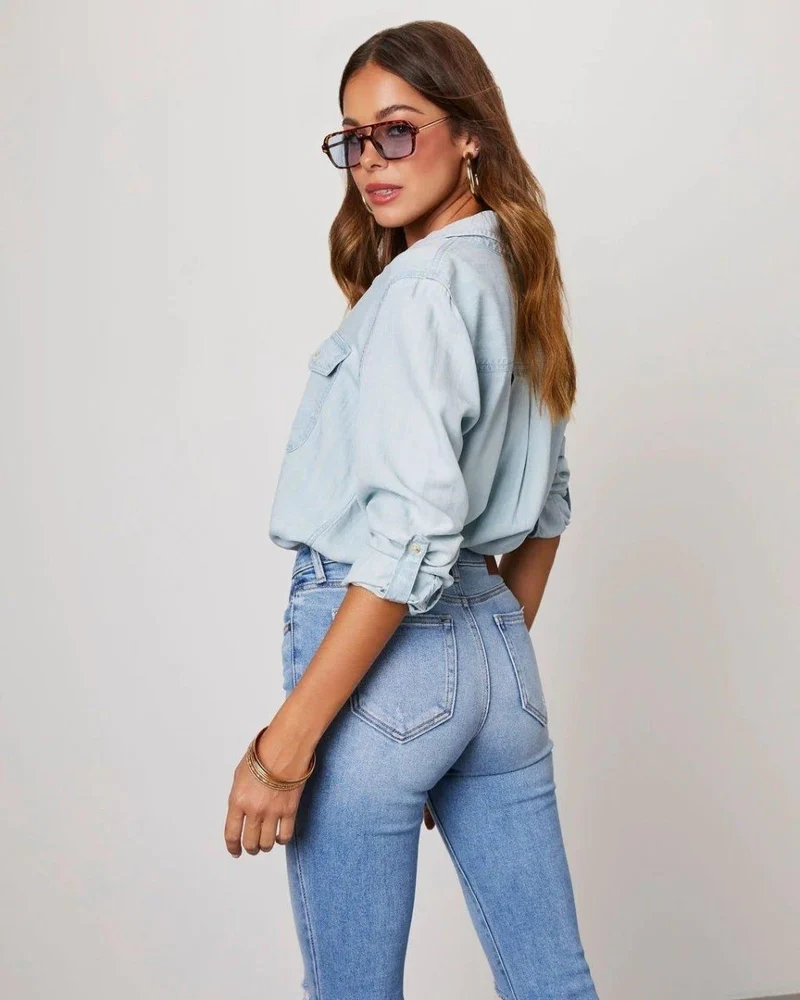 Klassisches Jeanshemd Damen