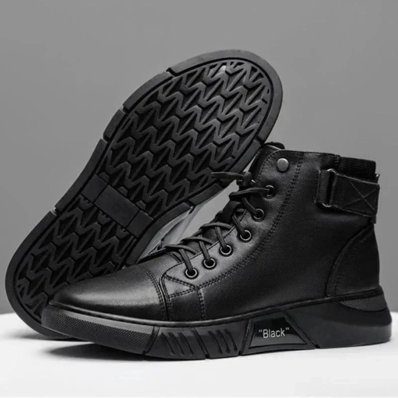 Herren High Top Schuhe Mit Reißverschluss Und Schnürung