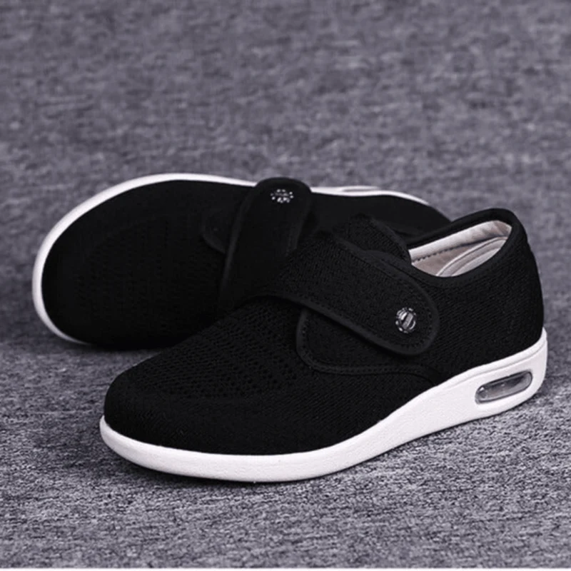 Damen Sneaker Mit Komfortsohle Und Klettverschluss