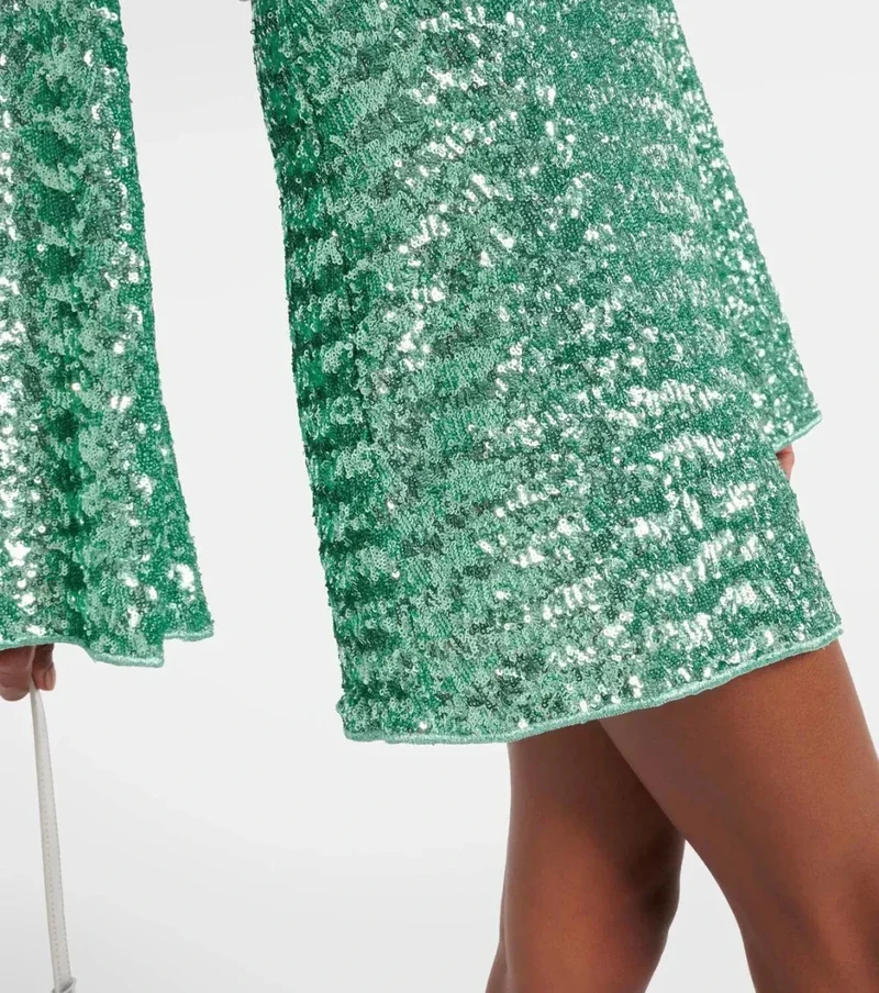 Pailletten Minikleid Mit Tiefem V-Ausschnitt Für Party