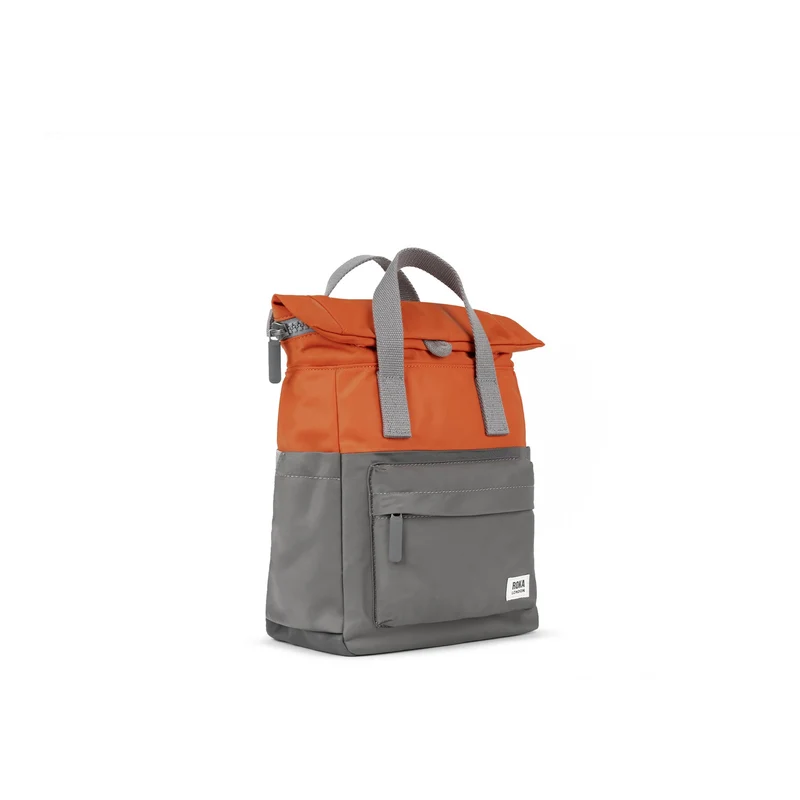 ROKA Kreativer Abfall Canfield B Graphit/Gebranntes Orange Kleiner Beutel aus recyceltem Nylon