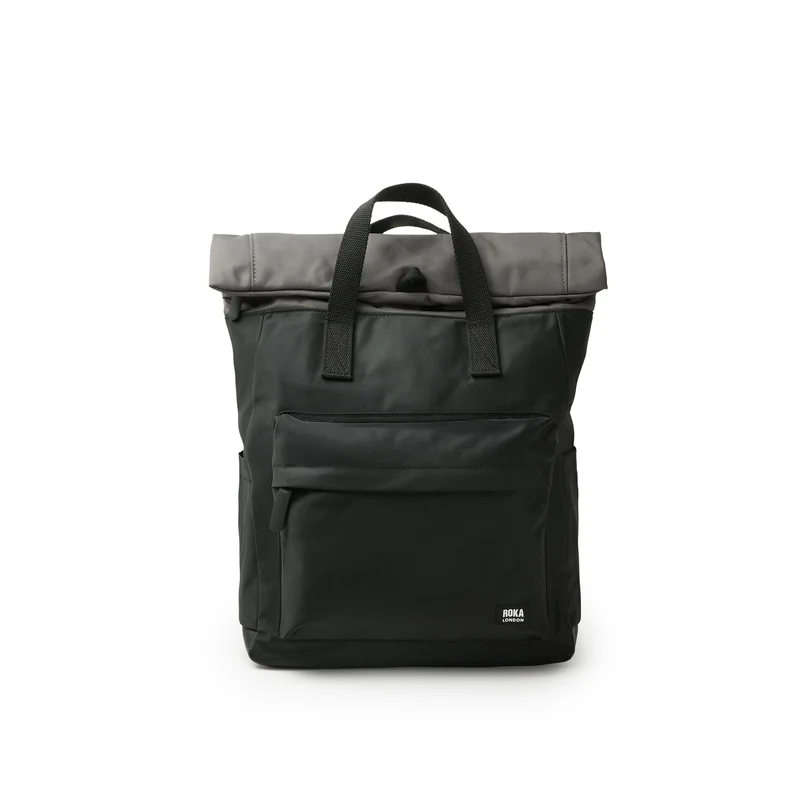 ROKA Kreativer Abfall Canfield Schwarzer/Graphitfarbener mittelgroßer Beutel aus recyceltem Nylon