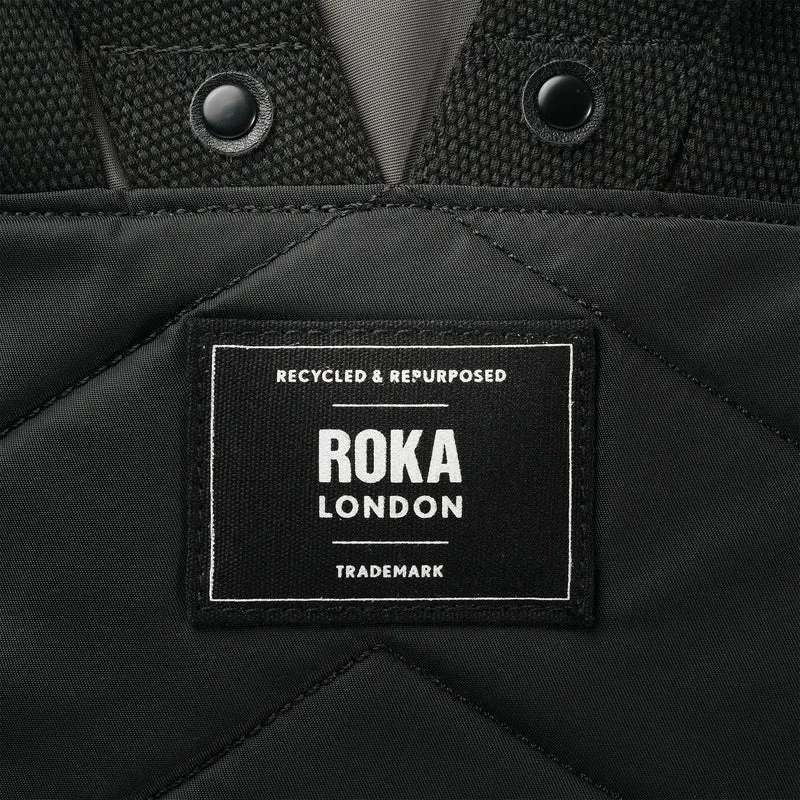 ROKA Kreativer Abfall Canfield Schwarzer/Graphitfarbener mittelgroßer Beutel aus recyceltem Nylon
