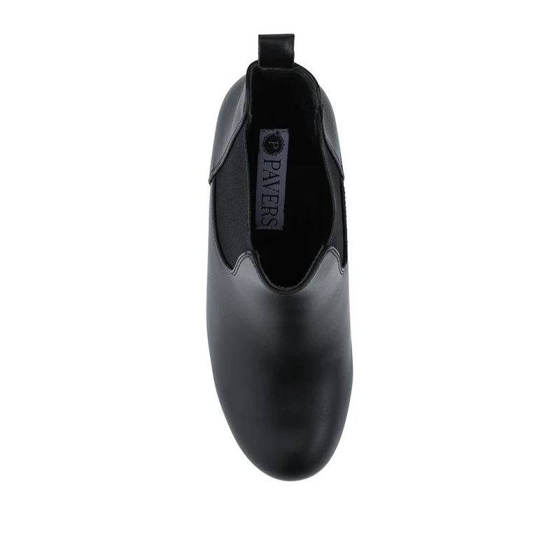 Smart Stiletto Heel Slip On Ankle Boots - WBINS42108 / 328 634 - Black
