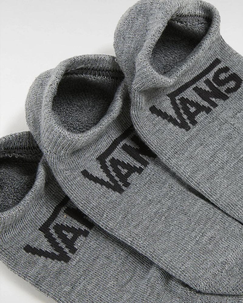 VANS Klassische Kick-No-Show-Socken für Kinder (3 Paar) – Grau