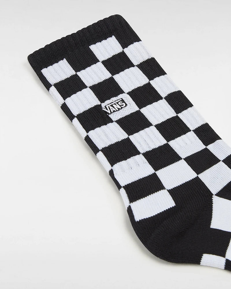 VANS Klassische karierte Crew-Socken für Kinder (1 Paar) – Schwarz / Weiß