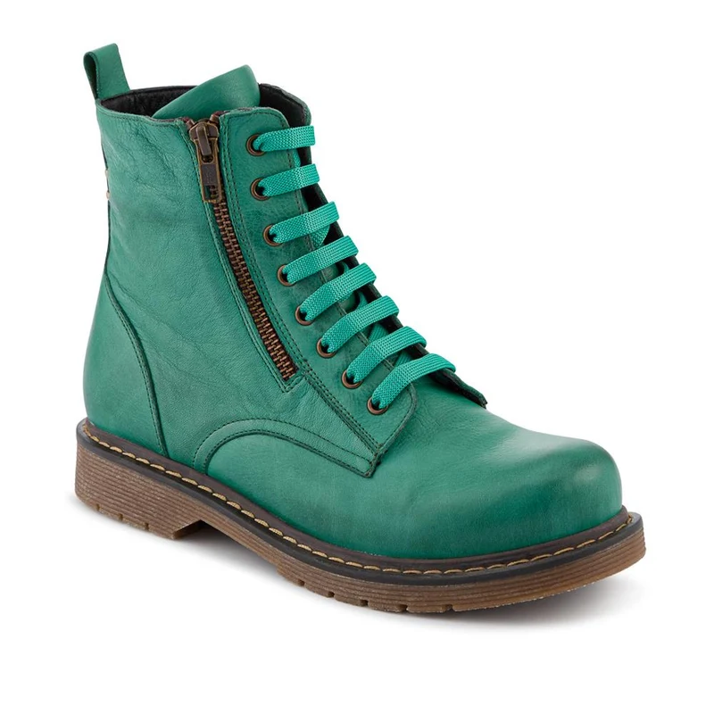 Wide-Fit Leather Zip-Up Boots - BELYNR42007 / 328 505