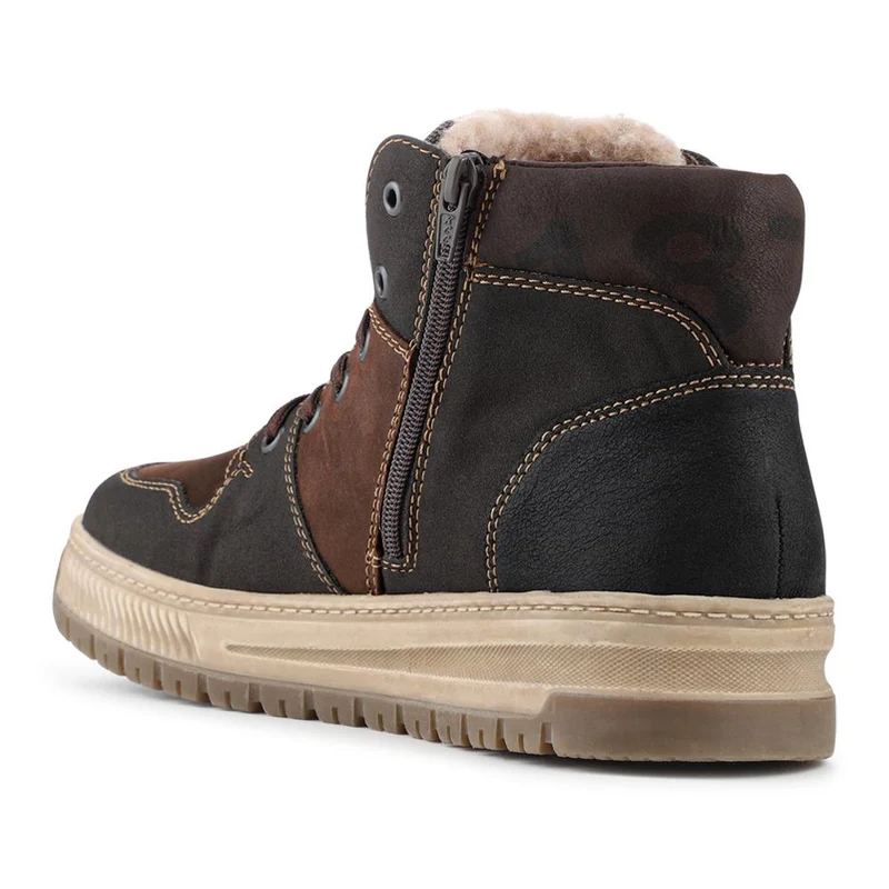 Rieker Leather Cushioned Hi Tops - RKR42541 / 328 106 - Brown