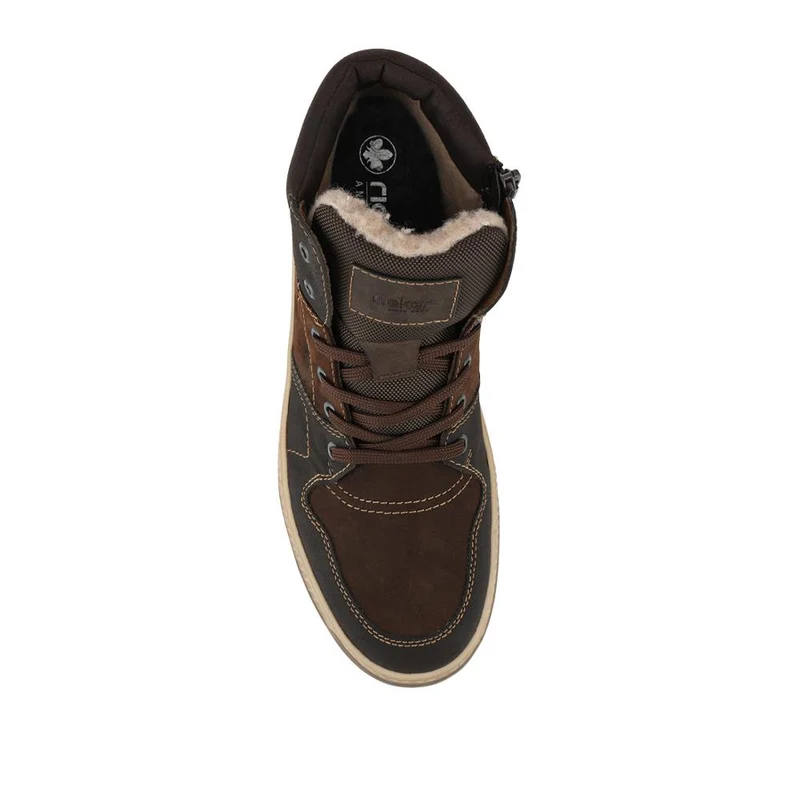 Rieker Leather Cushioned Hi Tops - RKR42541 / 328 106 - Brown