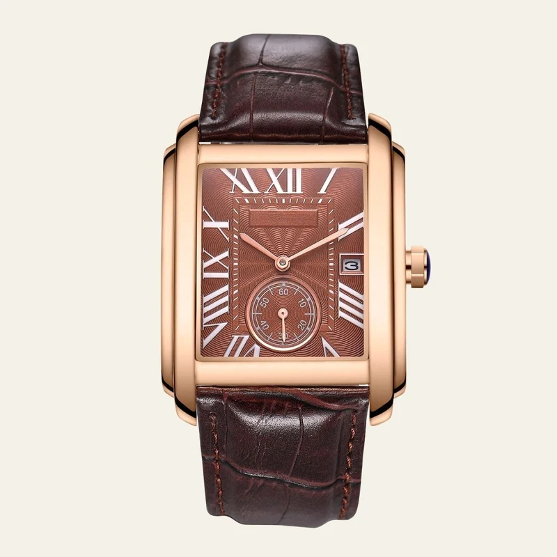 Herren Armbanduhr Rechteckig Elegant