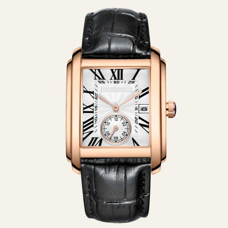 Herren Armbanduhr Rechteckig Elegant
