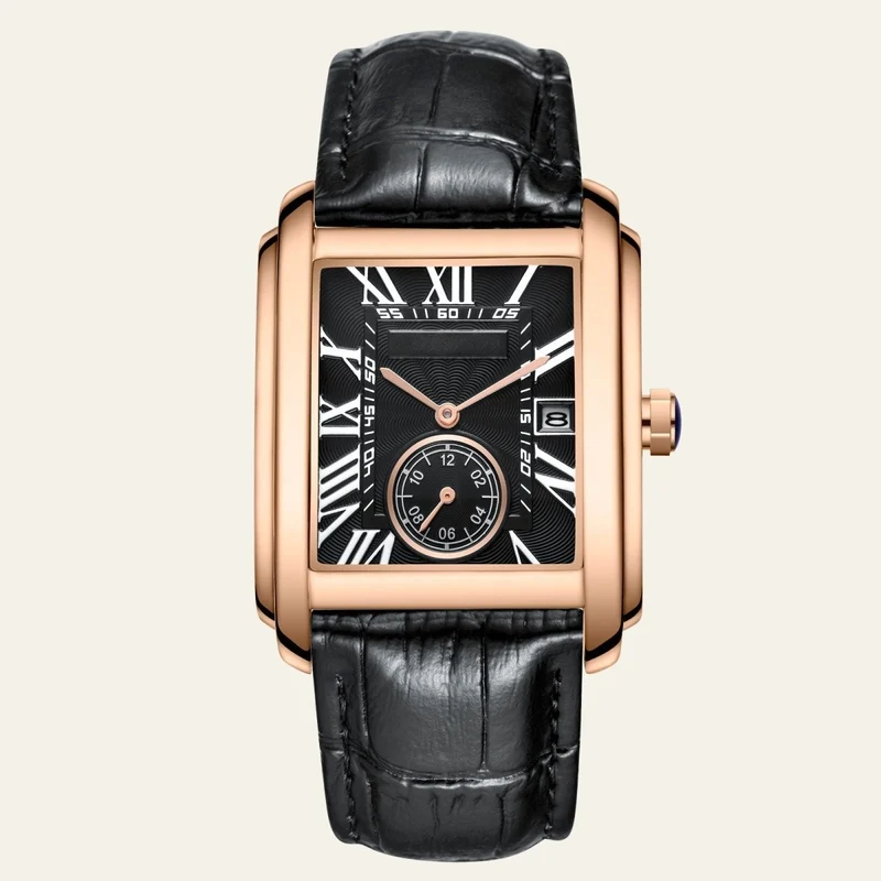 Herren Armbanduhr Rechteckig Elegant