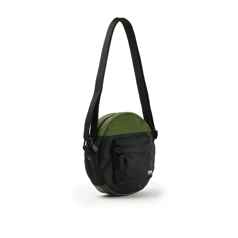 ROKA Kreativer Abfall Paddington B Schwarz / Avocado Kleine Tasche aus recyceltem Nylon