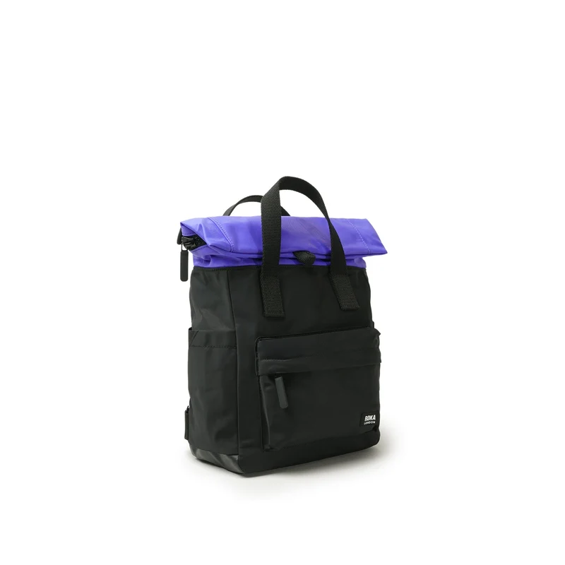 ROKA Kreativer Abfall Canfield B Schwarz / Schlichte lila kleine Tasche aus recyceltem Nylon