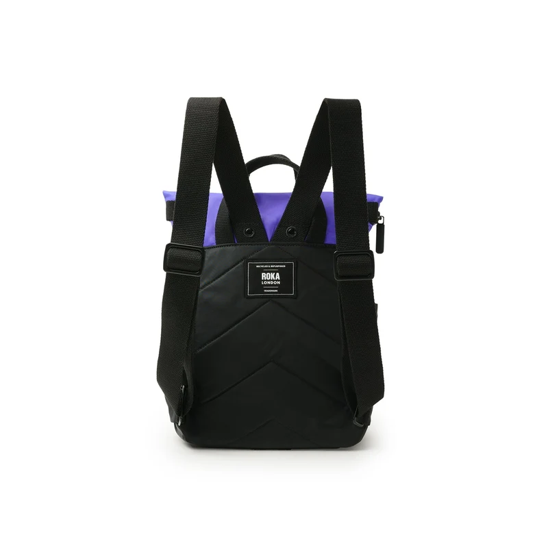 ROKA Kreativer Abfall Canfield B Schwarz / Schlichte lila kleine Tasche aus recyceltem Nylon