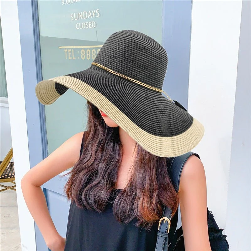 Damen Sonnenhut mit breiter Krempe Elegant