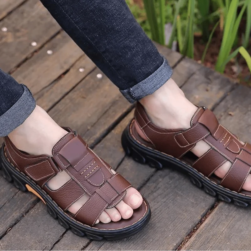 Herren Komfort Sandalen mit Klettverschluss