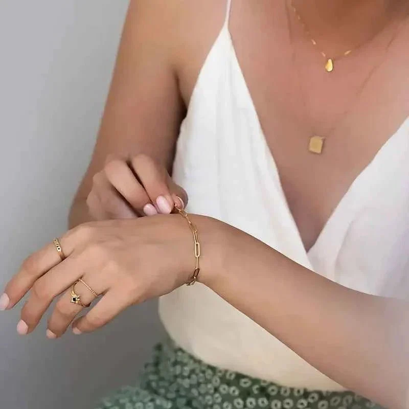 Paperclip Armband Gold