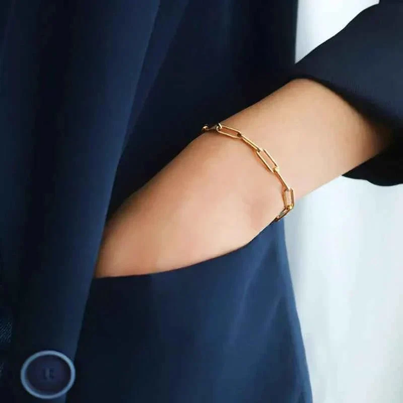 Paperclip Armband Gold
