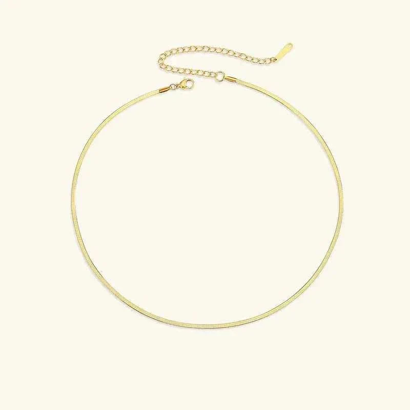 Flache Goldkette Damen