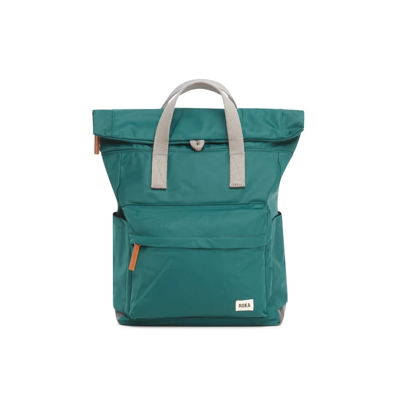 ROKA Canfield B Türkisfarbene mittelgroße Tasche aus recyceltem Nylon