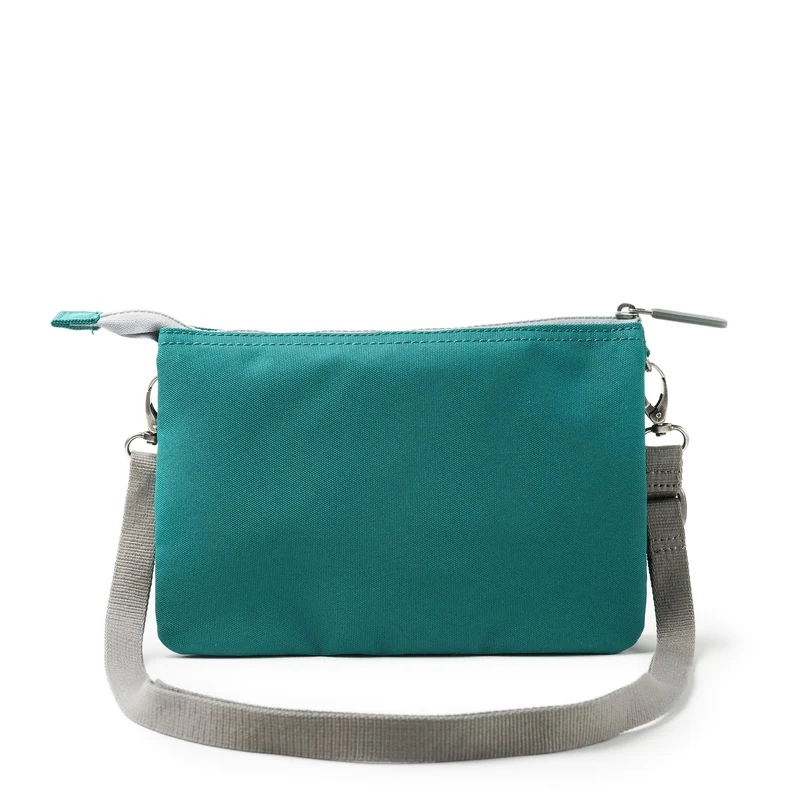 ROKA Carnaby Umhängetasche aus recyceltem Canvas, türkis, XL