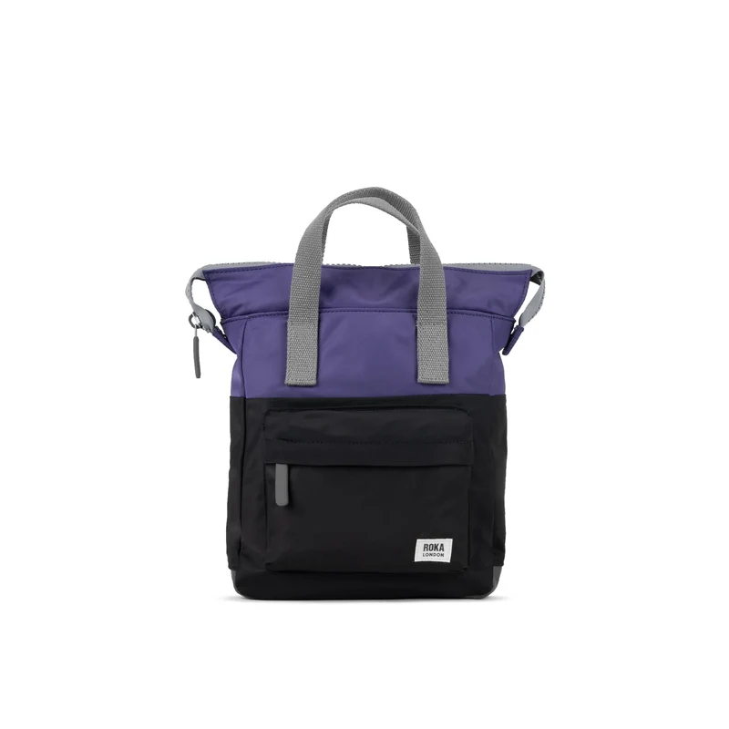 ROKA Kreativer Abfall Bantry B Schwarz / Mulberry Kleine Tasche aus recyceltem Nylon