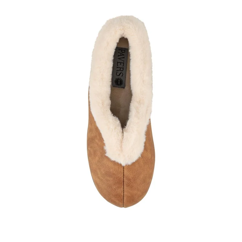 Wide Fit Memory Foam Cosy Slippers - QING42006 / 327 933 - Chestnut