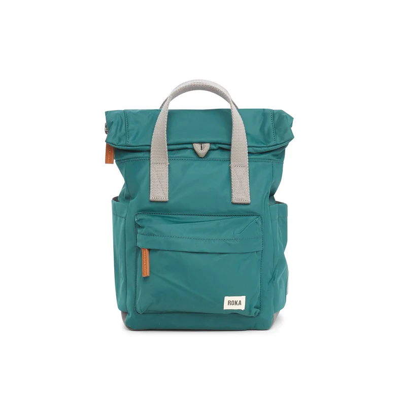 ROKA Canfield B Türkisfarbene kleine Tasche aus recyceltem Nylon