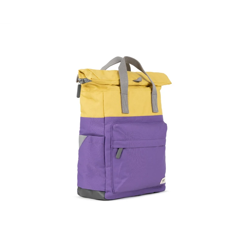 ROKA Kreativer Abfall Canfield B Imperial Lila/Bambus Mittelgroße Tasche aus recyceltem Canvas