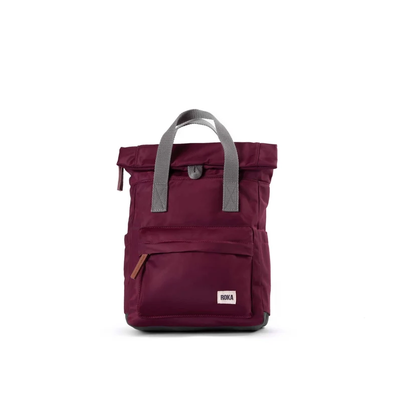 ROKA Canfield B Plum Kleine Tasche aus recyceltem Nylon