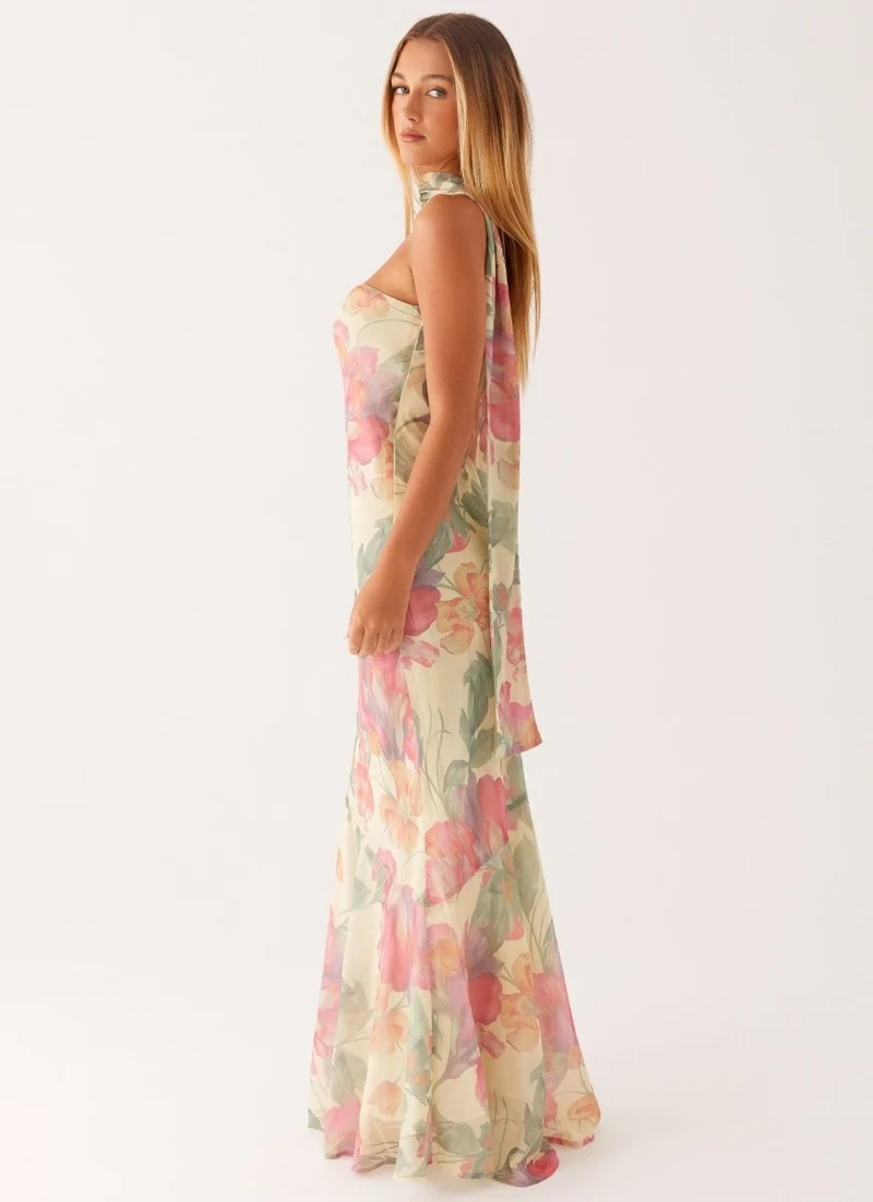 Maxikleid Sommer Blumendruck