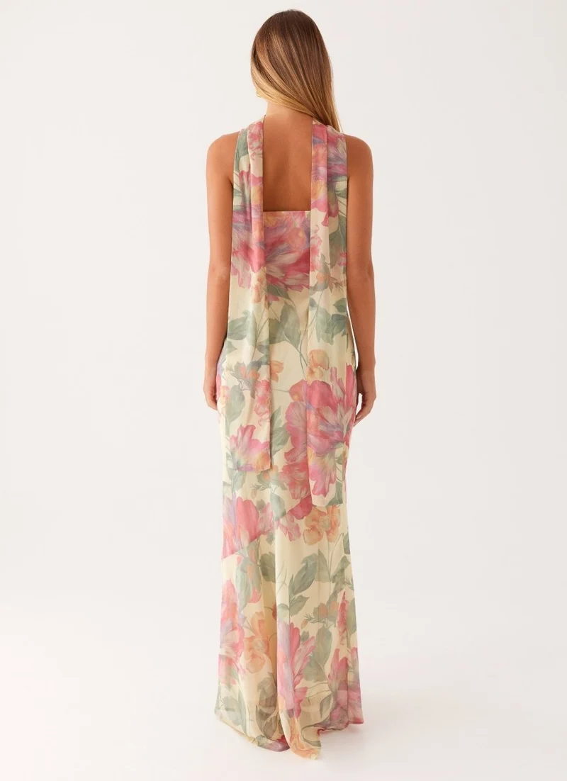 Maxikleid Sommer Blumendruck