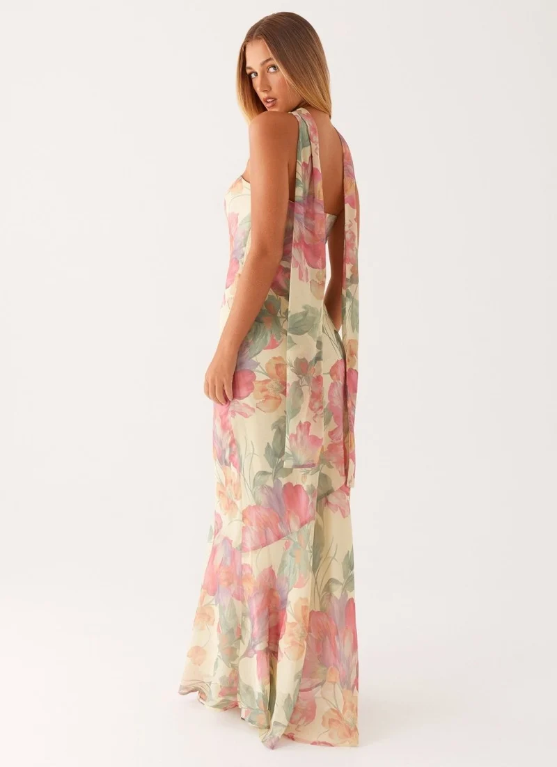 Maxikleid Sommer Blumendruck