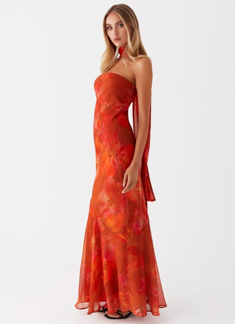 Maxikleid Blumendruck Sommer