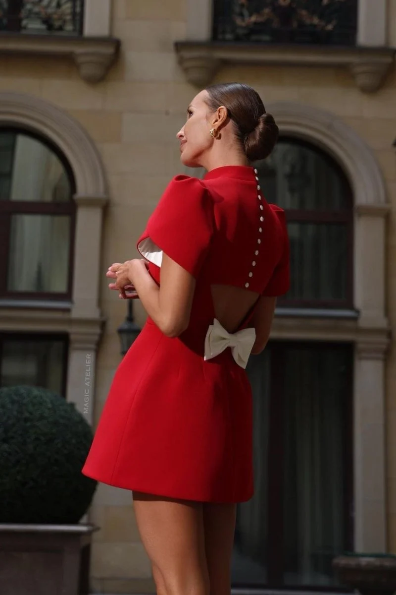 Cut-Out Minikleid Festlich Damen