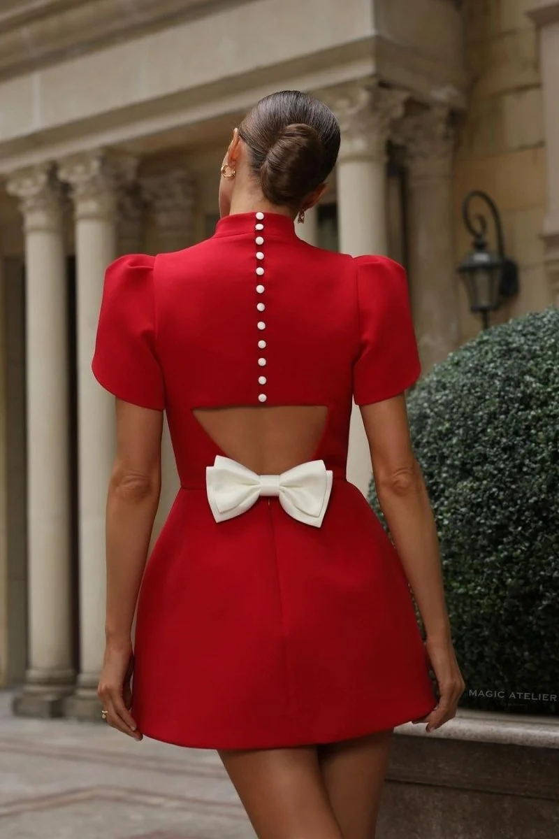 Cut-Out Minikleid Festlich Damen