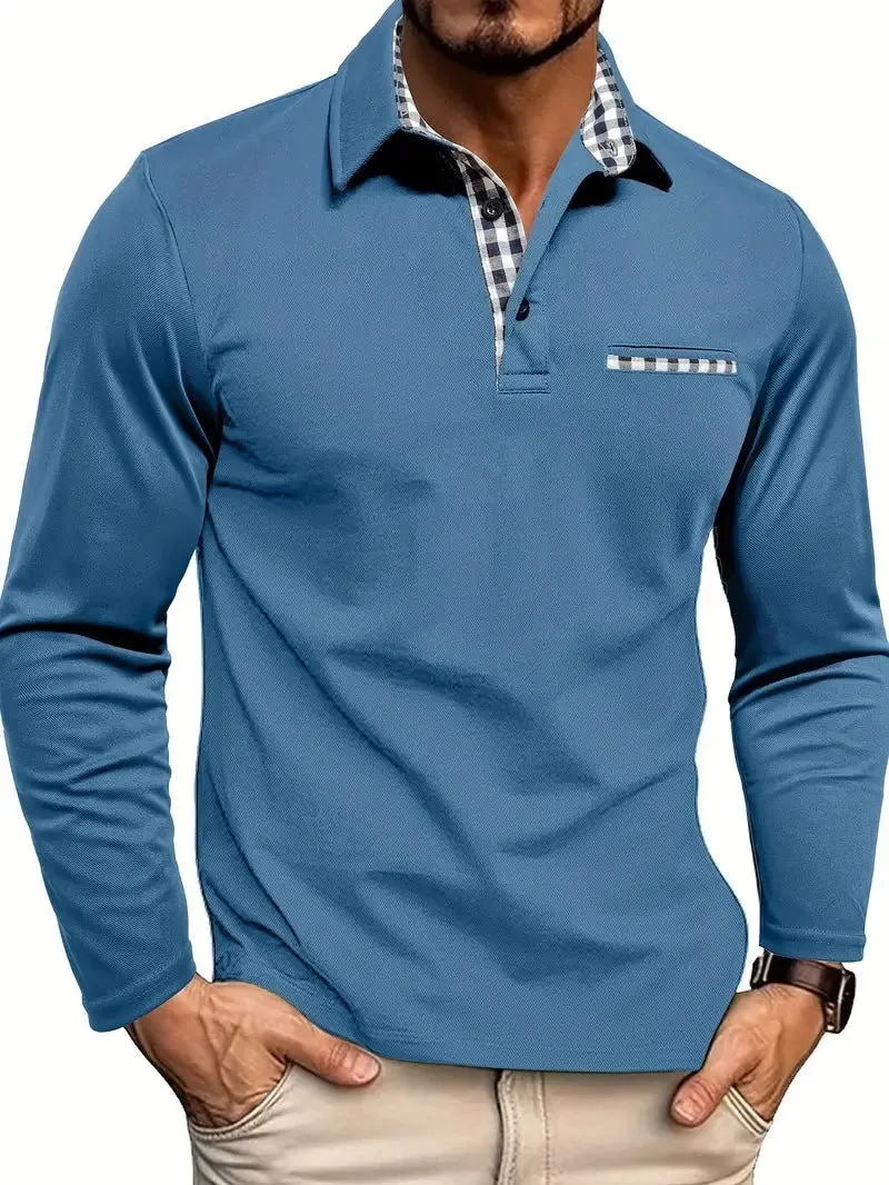 Langarm Poloshirt Herren