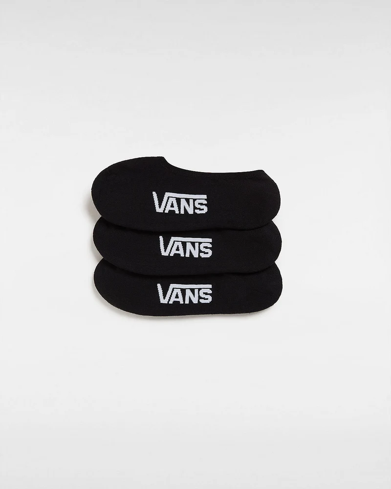 VANS Klassische No-Show-Socken für Herren (3 Paar) – Schwarz