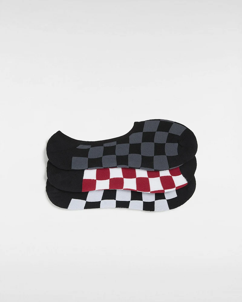 VANS Klassische No-Show-Socken für Herren (3 Paar) – Schwarz/Weiß