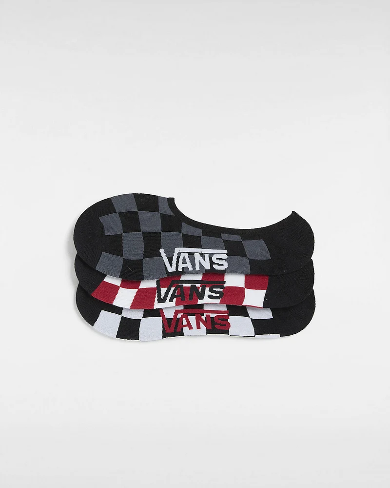 VANS Klassische No-Show-Socken für Herren (3 Paar) – Schwarz/Weiß
