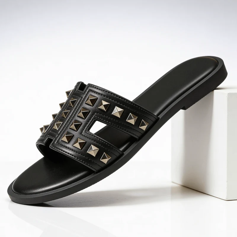 Pantoletten Damen elegant mit Nieten