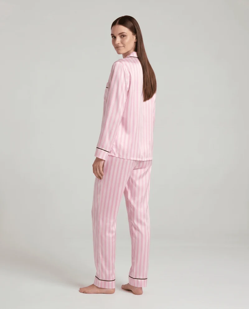 Schlafanzug Damen lang mit Hemd und Hose