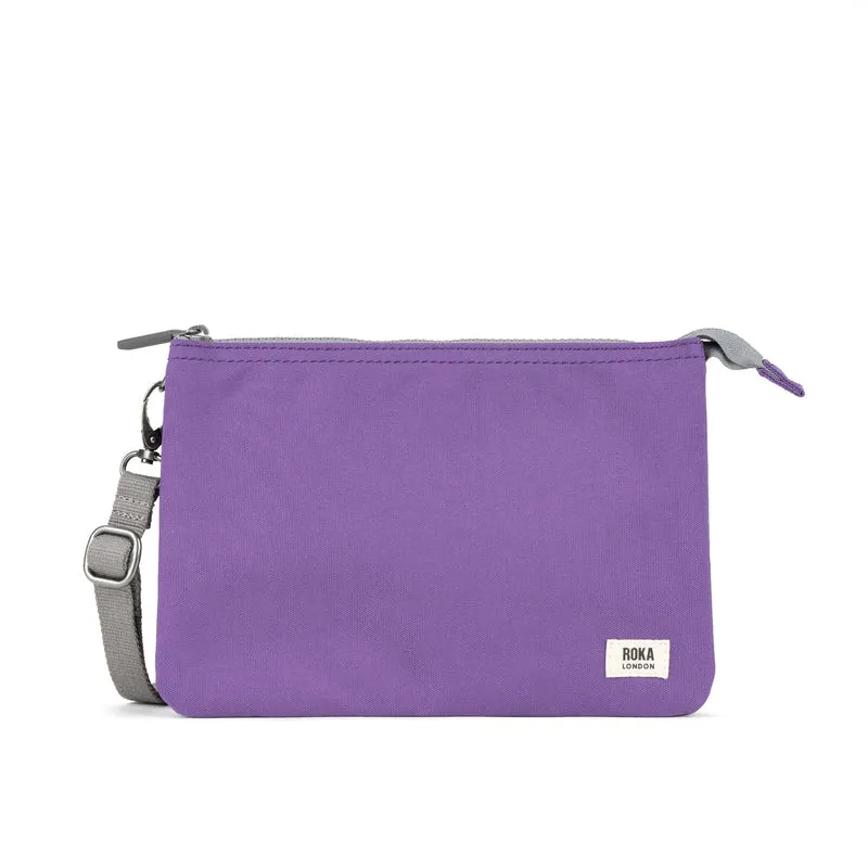 ROKA Carnaby Crossbody-Tasche aus recyceltem Canvas, Imperial Purple XL