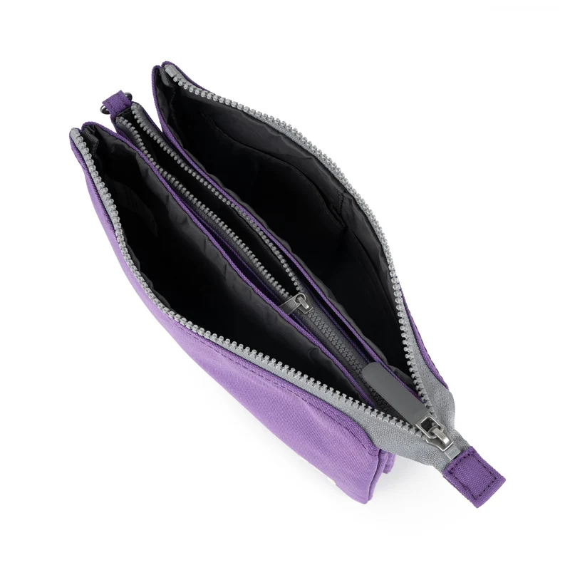 ROKA Carnaby Crossbody-Tasche aus recyceltem Canvas, Imperial Purple XL