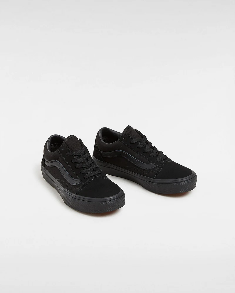 VANS Kinder-Old-Skool-Turnschuhe – Schwarz / Schwarz