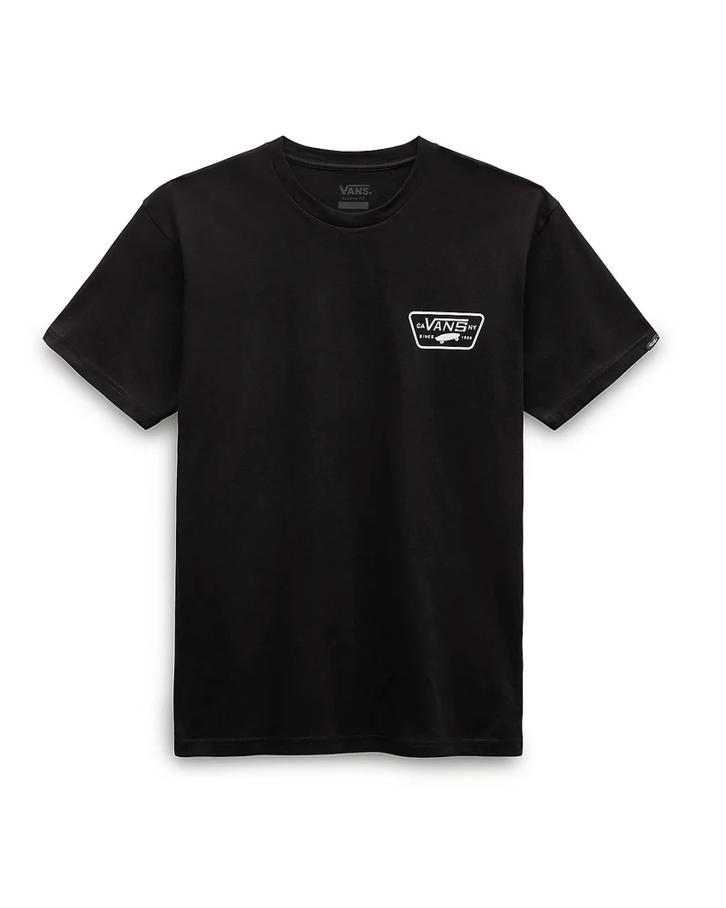 VANS Herren-T-Shirt mit durchgehendem Aufnäher auf der Rückseite – Schwarz